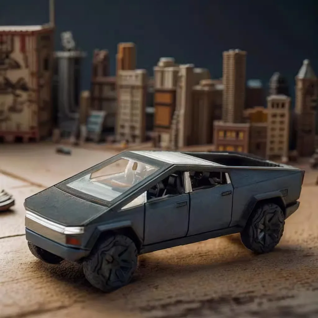 1:36 サイバートラック ピックアップSUV 合金製カーモデル ダイキャストメタルおもちゃ オフロード車 プルバックトラック サウンドライトおもちゃ コレクション