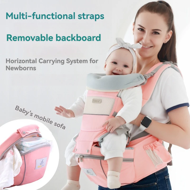 Multi-Functional Baby Carrier with Baby Waist Stool, Suitable for All Seasons, for Infants and Toddlers