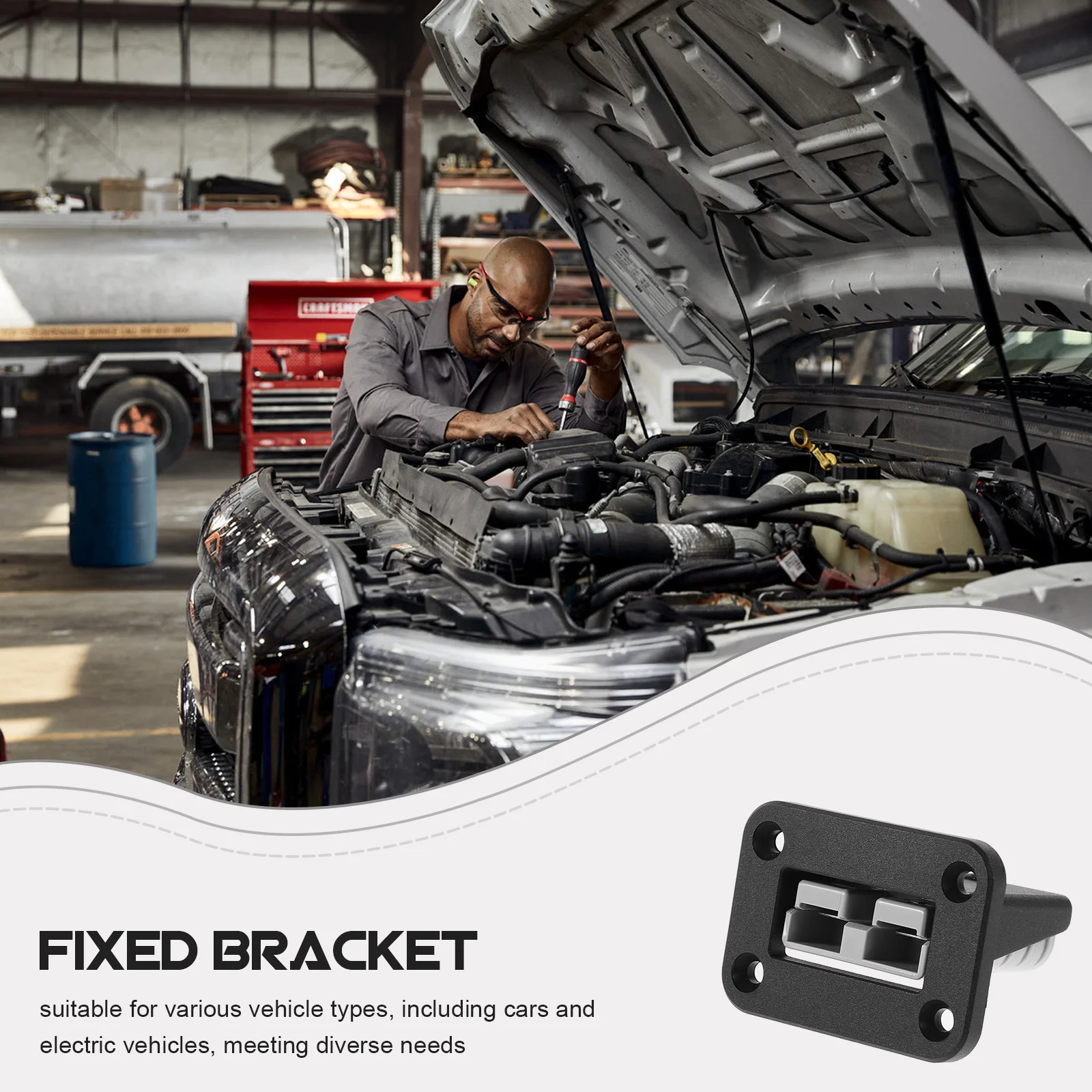 التوصيل تصاعد لوحة الاتصال السريع قطع موصل 50A كتيفة ثابتة غطاء فلوش جبل راحة لوحة السيارات #3