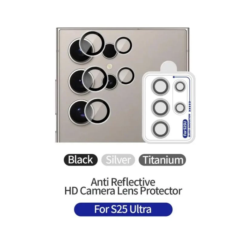 Blueo For Samsung Galaxy S25 Ultra Camera Lens Protector,Metal Anti Scratch Corning AR Glass Cover for Samsung S25Lens Protector