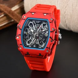 Uthai CQ281 Casual Fashion Herren uhr Kohle faser Hohl Sport Trend Quarzuhr mehrere Farben Uhr Geschenk