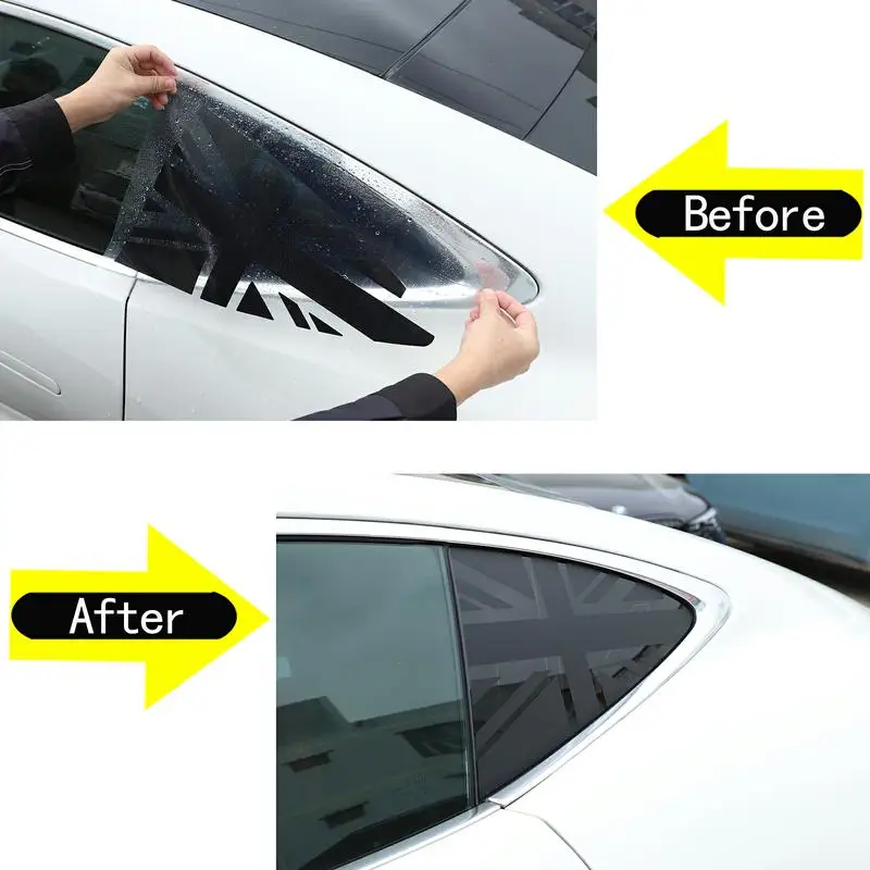 For Jaguar F-Type 2013-2022 PVC polyvinyl chloride car rear triangle window decoration sticker exterior molding accessories