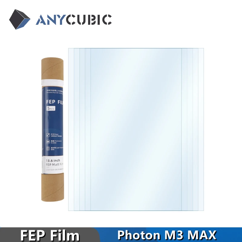 ANYCUBIC-película FEP Original para impresora Photon M3 MAX, piezas de impresora 3D, accesorios de estante, película de liberación de inyección