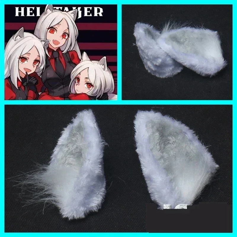 Game helltaker Lucifer Beelzebub cosplay horns tail helltaker the awesome demon Cerberus Lucifer Satan zdrada cosplay wig props