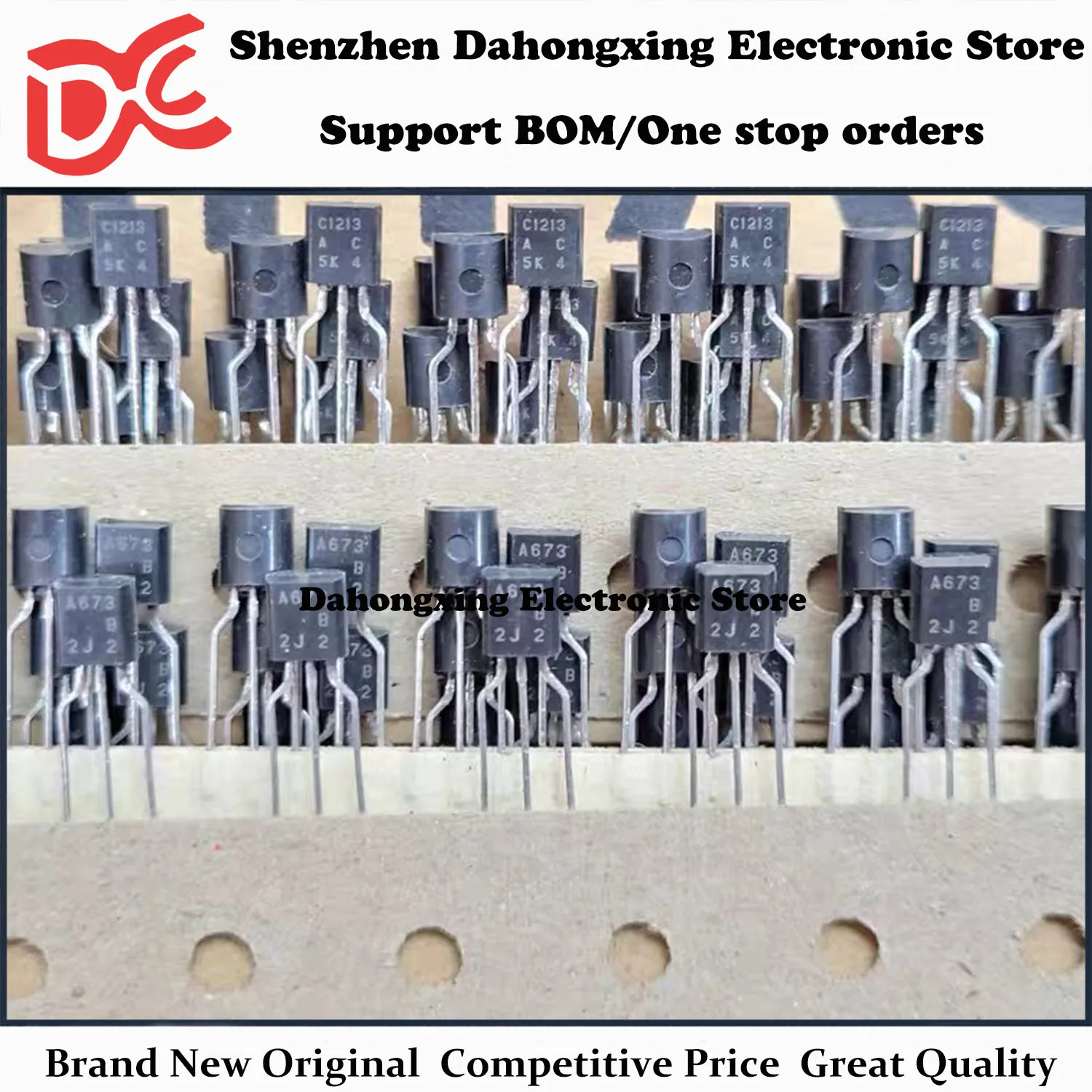 New Original 20Pairs 2SA673 A673 + 2SC1213 C1213 TO-92 Audio Amplifier Transistor Great Quality