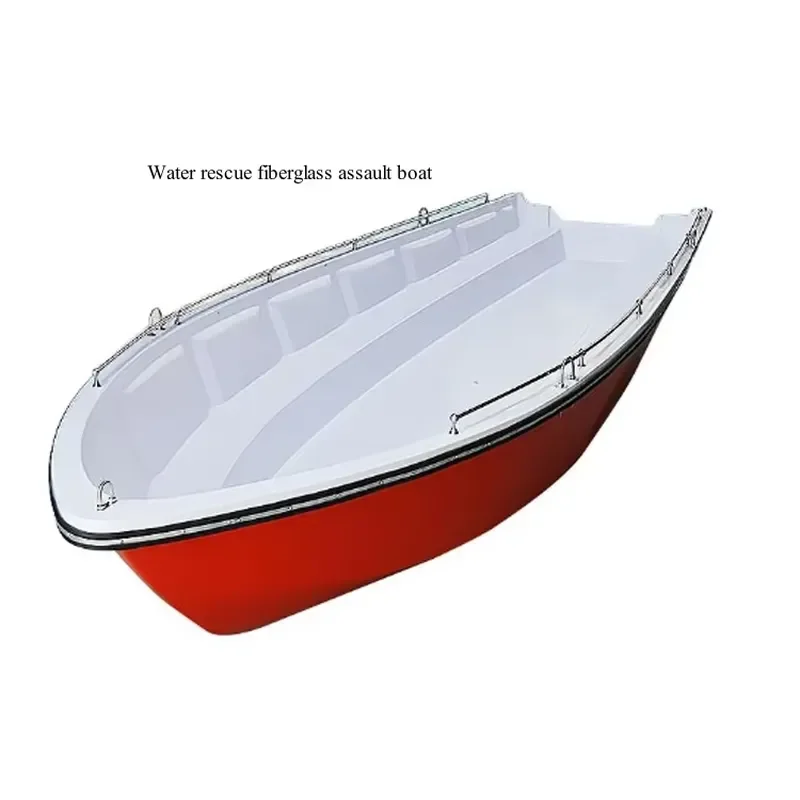 for High Quality Electric Jet Ski 4m 5.2m 6m Fiberglass Assault Boat Outboard Rescue Speedboat Sightseeing Flood Fishing