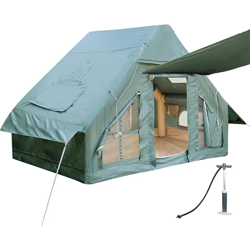 

Waterproof Portable Outdoor Camping Inflatable Glamping Tent with Pump and 420D Oxford Fabric