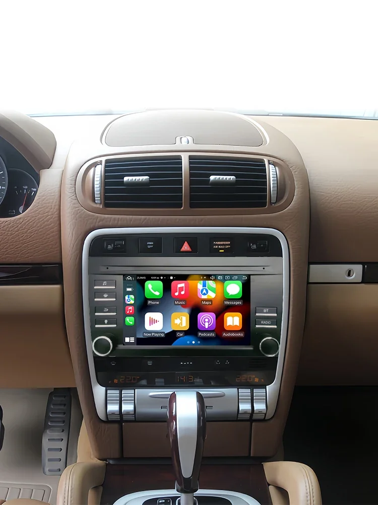 Draadloze Carplay autoradio Android 15 Auto multimediaspeler voor Porsche Cayenne 2005-2013 2 din autoradio stereo GPS BT 4G LTE - afbeelding 2