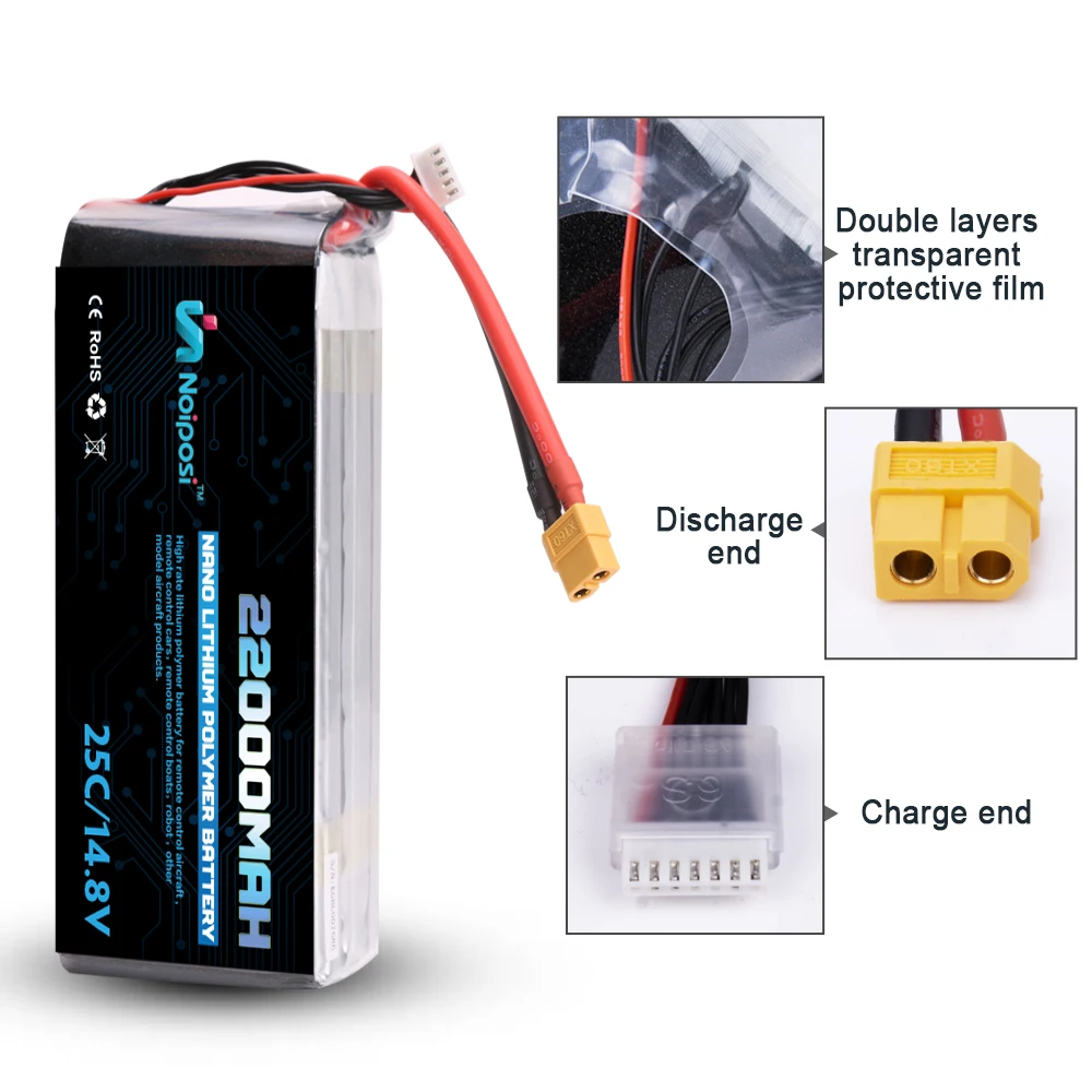 Battery manufacturer 22000mAh 22.2V lipo battery