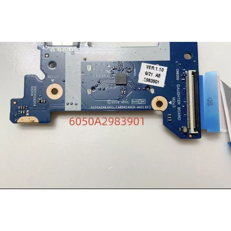 for HP 14-cm Series Laptop USB Card Reader Board W/ Cable 6050A2983901