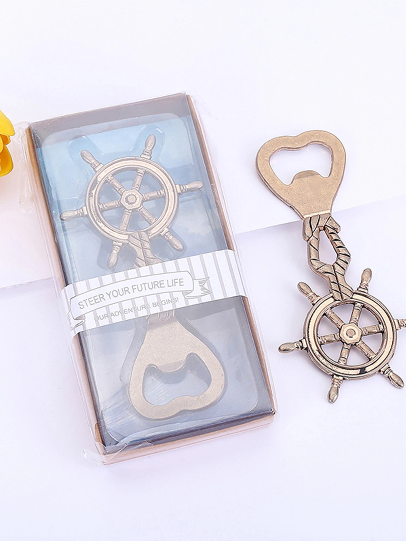 1pc Retro Rudder Bottle Opener Anniversary Wedding Birthday Party Bottle Decorate Wedding Favor Gifts Wedding Decorations