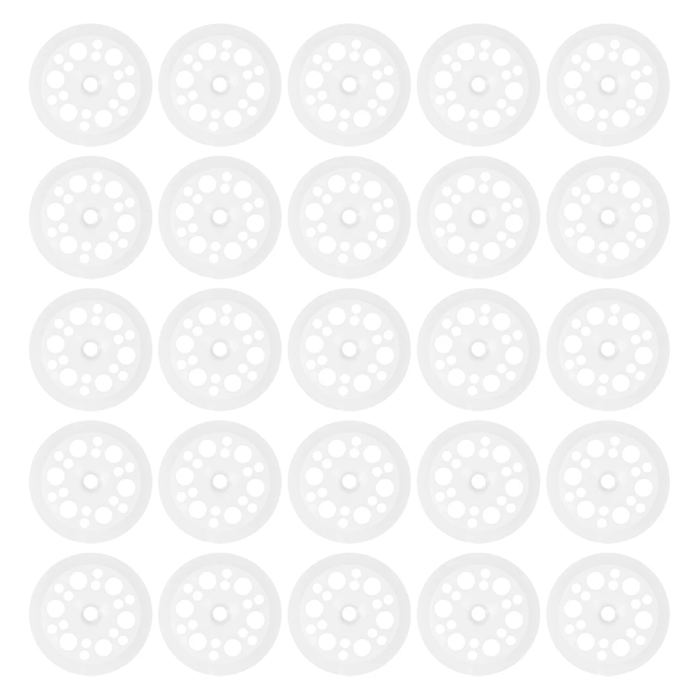 

200 Pcs Plastic Gasket Finish Washers Plasterboard Basin Drain Decorative Cover with Holes
