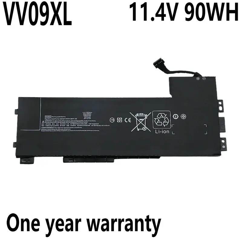 แบตเตอรี่แล็ปท็อป VV09XL ใหม่สำหรับ HP รุ่น ZBOOK 15 G3 G4 HSTNN-DB7D HSTNN-C87C 808398-2C2 808398-2C1 808452-005 90WH 11.4V