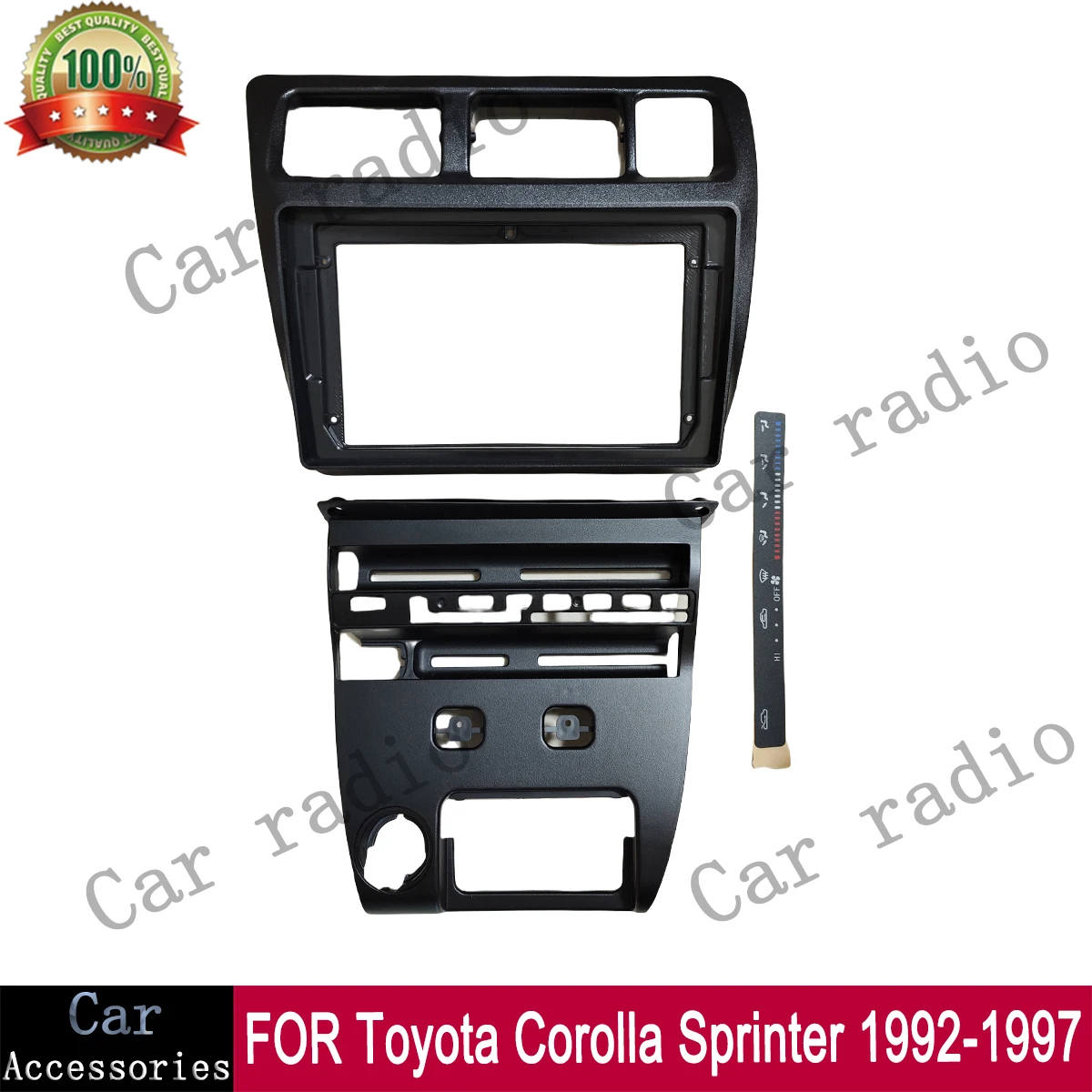 9 Inch Fascia For Toyota Corolla Sprinter 1992-1997 Car Radio Android MP5 Player Casing Frame 2 Din Head Unit Stereo Dash Cover view 2