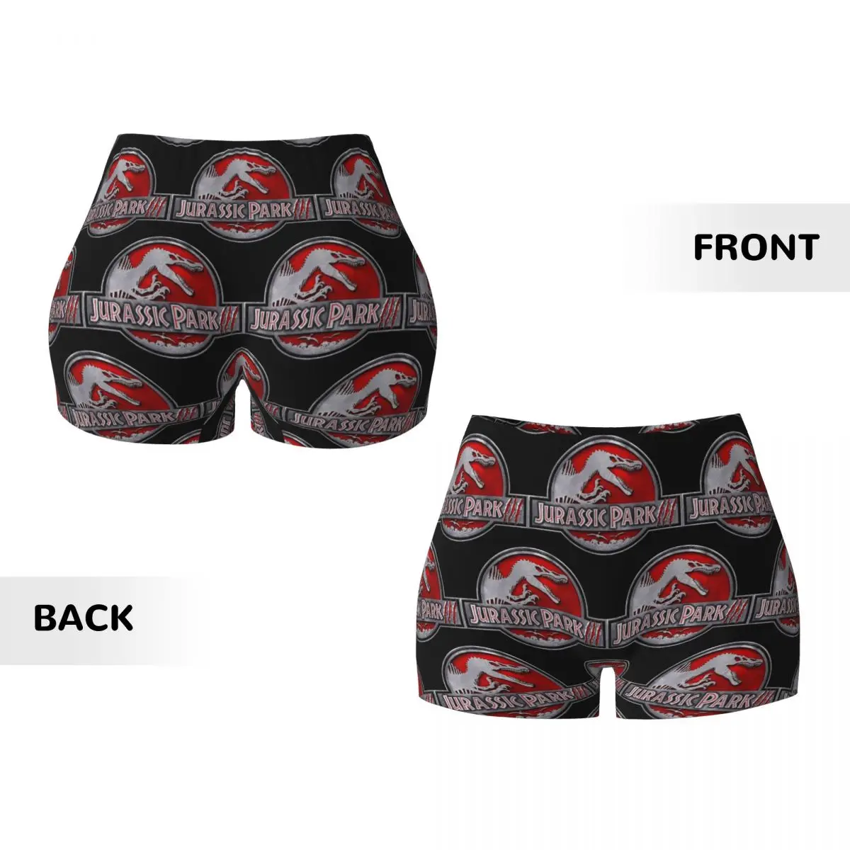 Personalizado dinossauro jurassic park feminino ginásio treino correndo shorts atlético vôlei motociclista yoga shorts