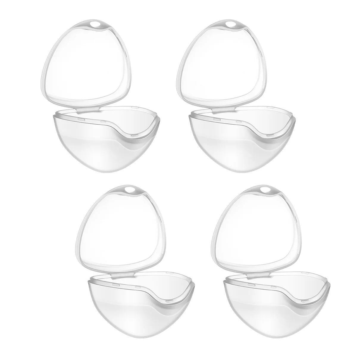 

SUPVOX 4PCS Portable Transparent Pacifier Storage Box Clip Container Baby Infant Toddler Pacifier Case