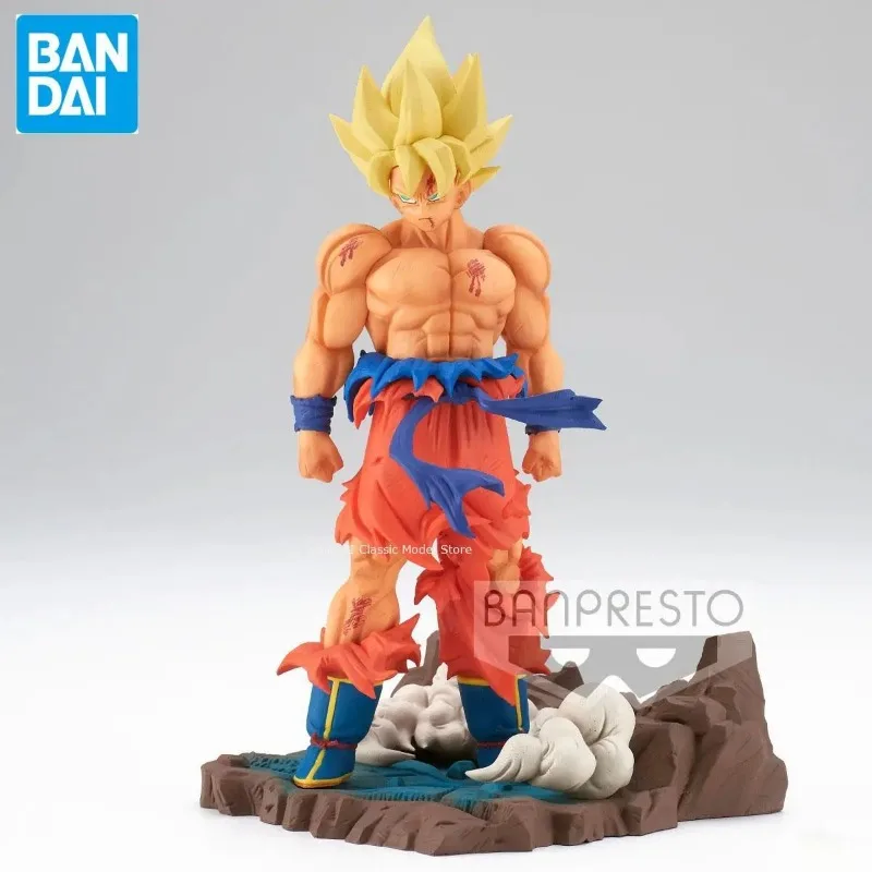 Original Bandai Banpresto Dragon Ball History Box Goku Figure Anime One Piece Model Anime Action Figures Assembly Model Toy