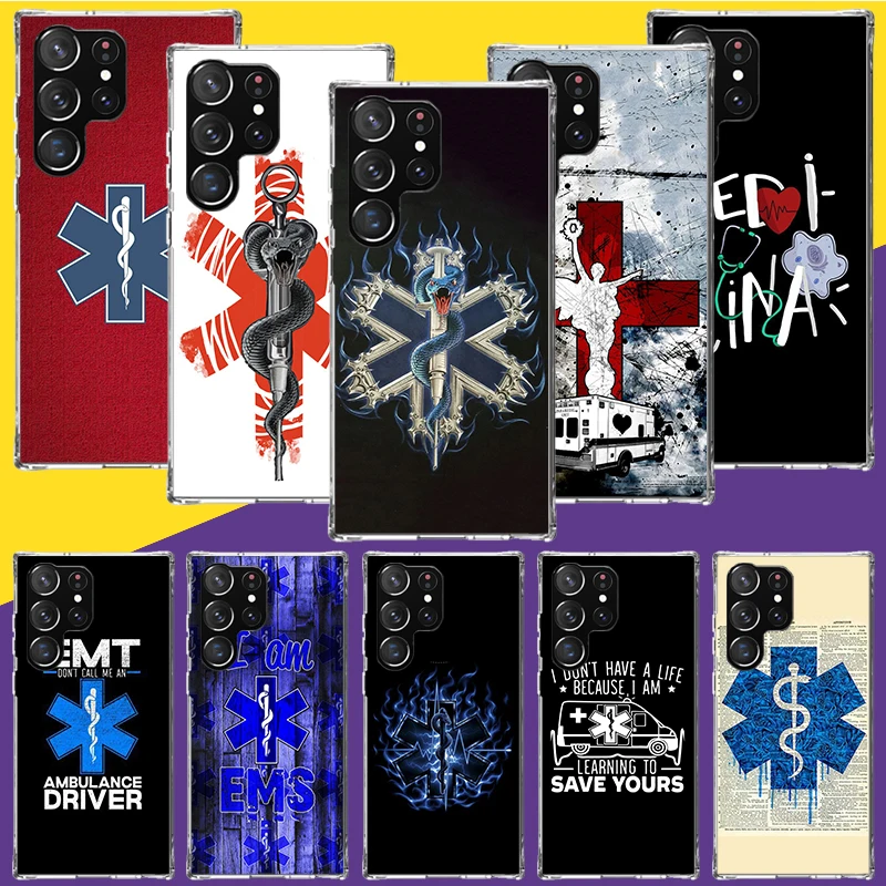 EMT EMS Medical Rescue Phone Case For Samsung Galaxy S26 S25 Edge S24 S23 FE S22 Ultra S21 Plus S20 + Fundas Cover Coque Galaxy 