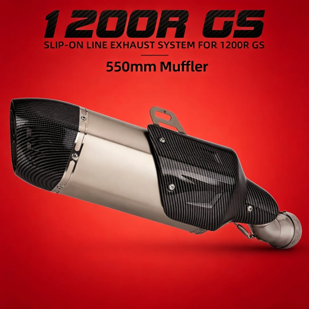 

R1200R Exhausts For BMW R1200RS R1200GS R1200ADV R1250R R1250RS R1250GS R1250ADV 2013-2023 Moto Exhaust Slip on Line Muffler
