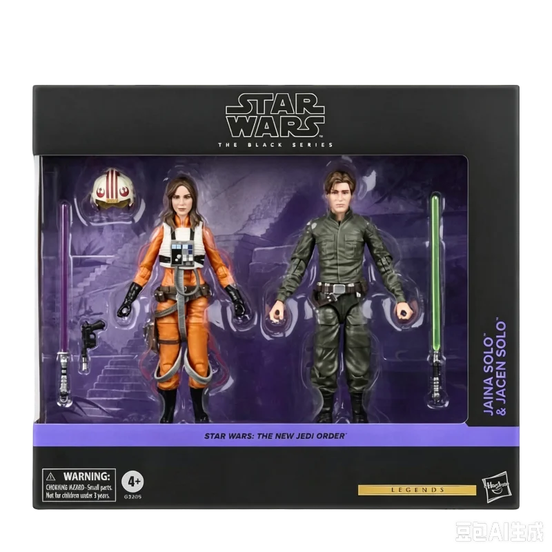 Hasbro Star Wars 6-Inch Movable Jaina & Jason Solo Twins Action Figure Set Collectible Dolls Gift for Fans