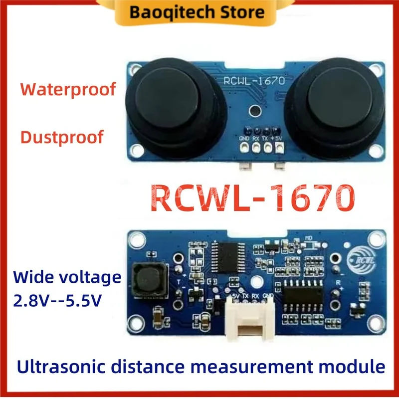 RCWL-1670 Modulo di portata ad ultrasuoni diviso ricetrasmettitore impermeabile Distanza 2 cm-400 cm DC3-5V per la misurazione del livello dell'acqua