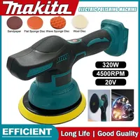 Makita Cordless Car Polisher Machine 8 Gears Electric Waxing Repairing Wireless Buffing Polisher 18V-20V