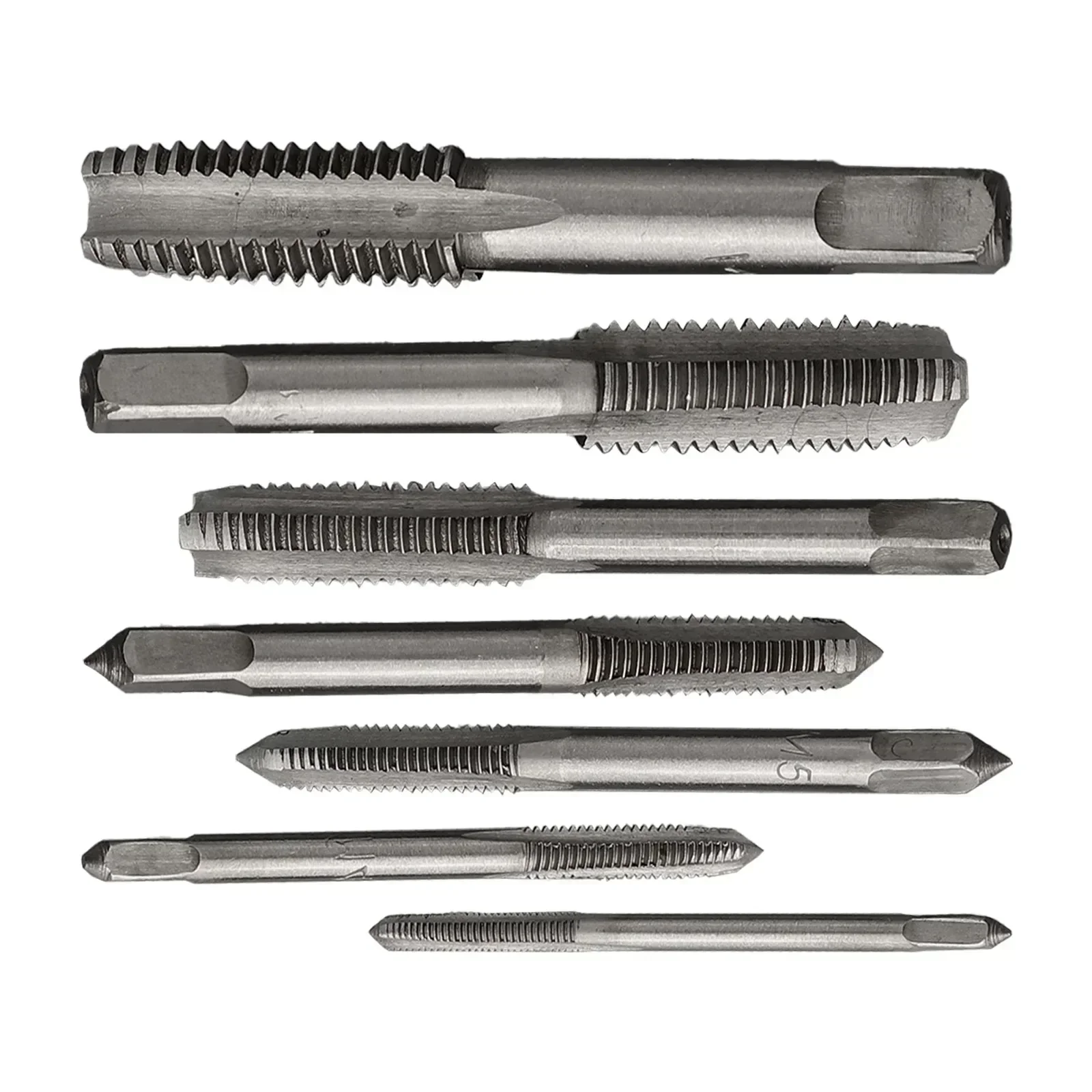 7Pcs M3-M12 HSS Metric Straight Fluted Screw Thread Tap Drill Bits Set For Cutting Outer Internal Thread Set Plug Tap