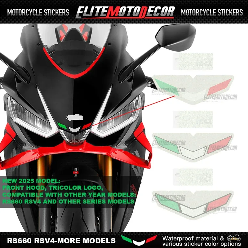 

Motorcycle Fairing Head Stickers Decal Set 2020-2025 Waterproof Vinyl Protective Film DIYAccessories for Aprilia RS660 RSV4