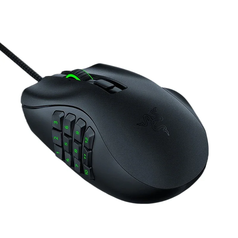 Razer Naga V2 HyperSpeed Wireless MMO Gaming Mouse 19 Programmable Buttons 30K Optical Sensor Mechanical Mouse Switches Gen 2