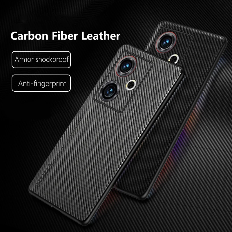 Luxury Leather Case for ZTE nubia Z50 NX711J Carbon Fiber Frosted Ultra-thin Armor Shockproof Soft Phone Cover for ZTEnubiaZ50