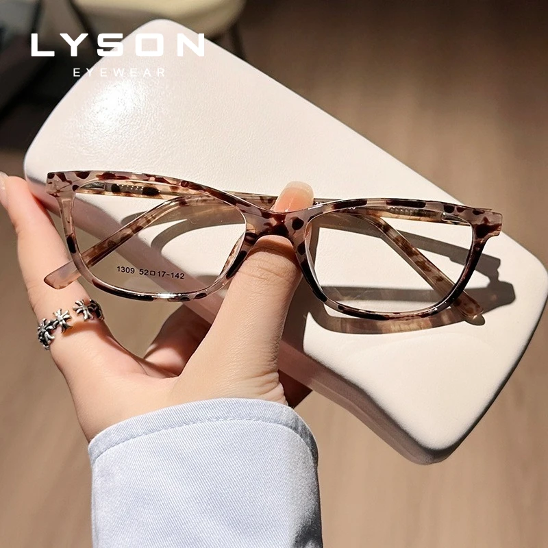 LYSON جديد مستطيل نظارات للقراءة النساء مكافحة الضوء الأزرق وصفة طبية النظارات البصرية المضادة للانعكاس قصر النظر مد البصر نظارات