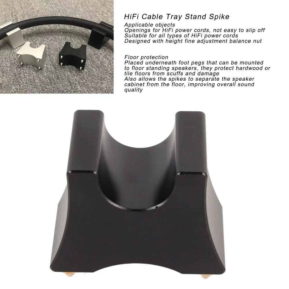 

Прочный зажим-держатель для Hi-Fi кабелей 2-в-1 из алюминиевого сплава и многофункциональный шип-фиксатор для кабелей Hi-Fi, зажим для силового кабеля для Hi-Fi систем
