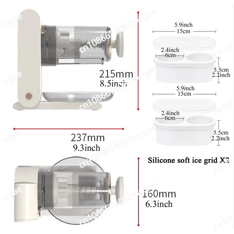 

Ice Crusher Electric Ice Shaver Machine USB Chargable Small Household Kitchen Make Smoothies Machine