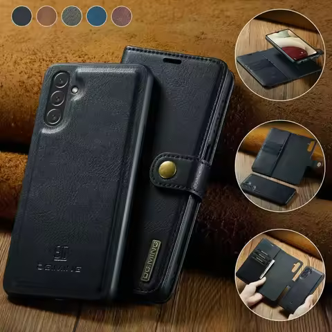 Detachable Magnetic Phone Case for Samsung Galaxy S21 S23 FE S25 S24 S22 Ultra Plus A56 A36 A54 A34 A14 Wallet Card Holder Cover