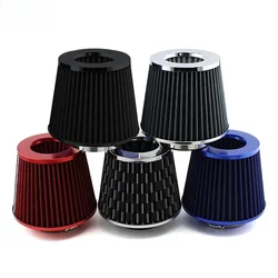 Performance Air Intake Filter High Flow 76mm Sports Racing Car Tuning Cold Mushroom Head 6 Inch Cone Airfilter  Universale