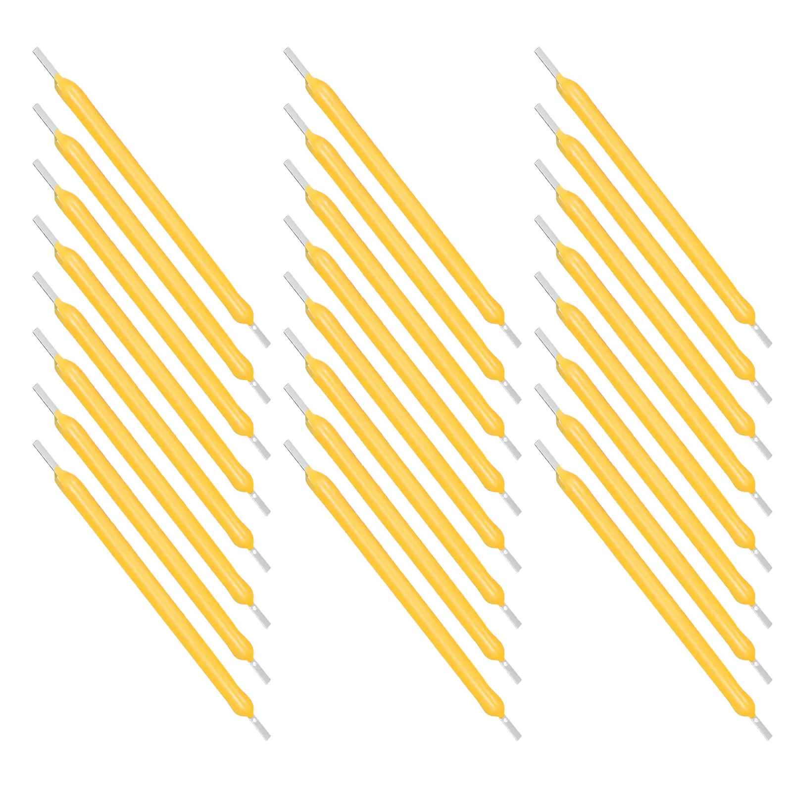 

60Pcs Hard LED Filament Lamp Parts Replacement 3V 38Mm 120Ma Light Bulb Filament Accessories Warm Light Fixture Repair