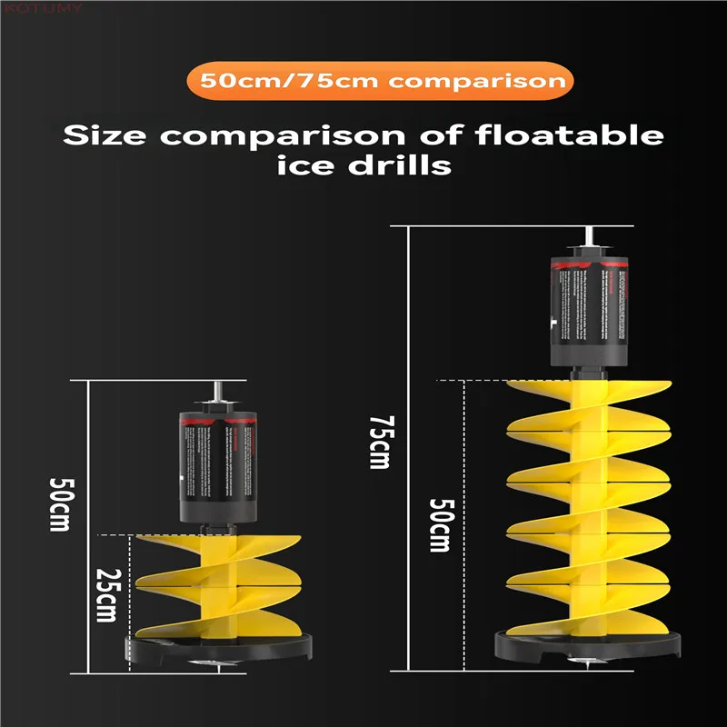 Electric Ice Auger Kit Incisive Blades Impact Resistant Ice Drill Auger with Positioner for Fishing Emergency