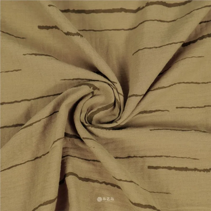 Soft and skin-friendly striped spring summer fabric for shirts dresses trousers designed by a fashion designer
