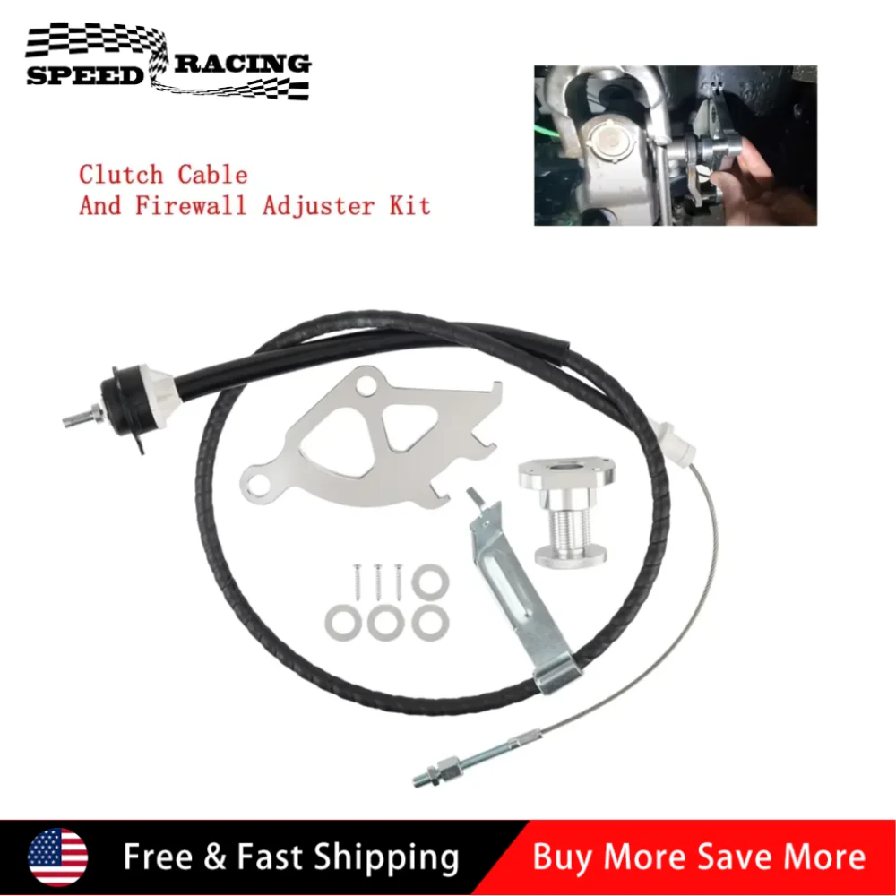 

Алюминиевый трос сцепления и комплект регулятора брандмауэра для Ford Mustang Base 1996-2004 годов, кабриолет, 2-дверный, 3,8 л, 3,9 л, V6 TF-1038