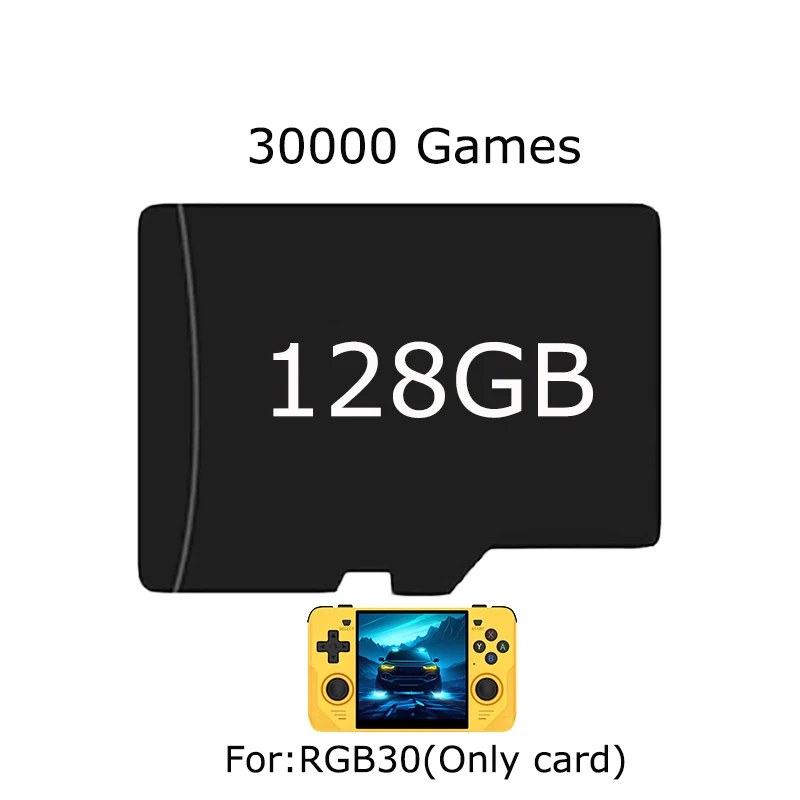 Dla karty POWKIDDY RGB30 przenośna konsola 16GB Sytem 32GB 64GB 128GB gra karciana