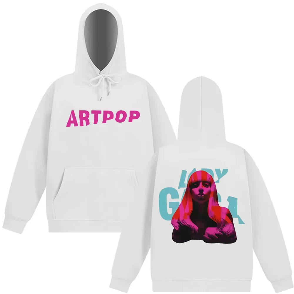 ليدي غاغا ذا فام جرافيك هاراجوكو هوديس للرجال والنساء بأكمام طويلة الهيب هوب البلوز فضفاض عادية الجمالية العصرية البلوز