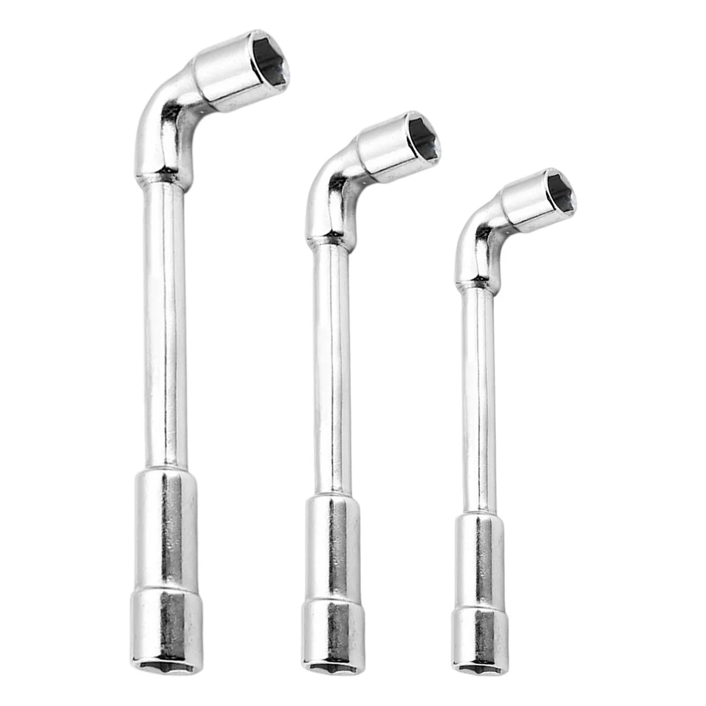Chave de soquete de tubo de revestimento de cabeça dupla, 6/8/10mm, cotovelo perfurado em forma de l, ferramenta manual hexagonal, peça de instalação diy para reparo
