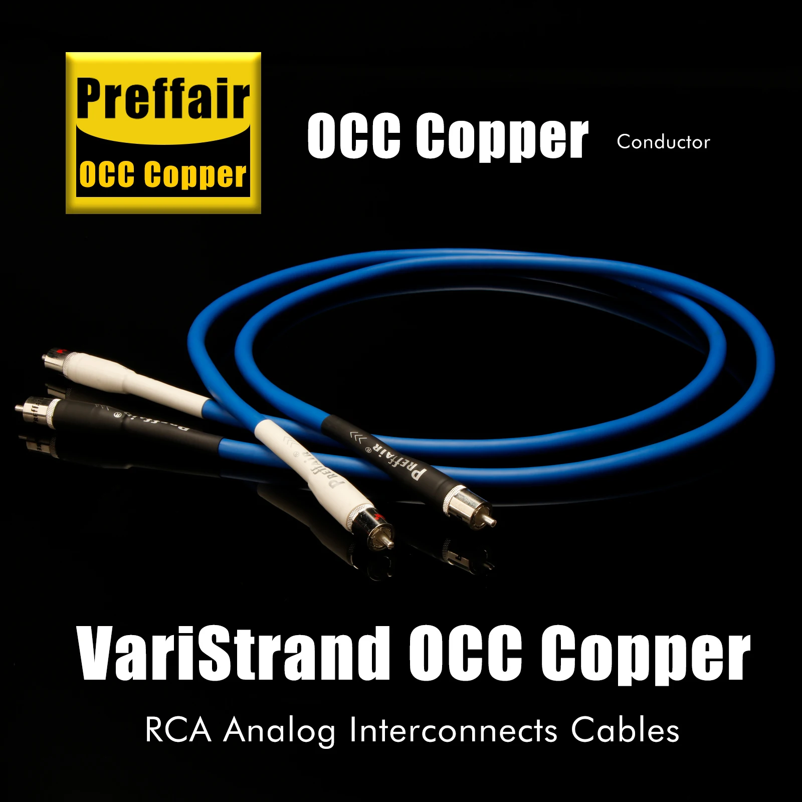 

Preffair OCC Silver Plated Signal RCA Interconnect Cable With RhodiumPlated RCA Plug