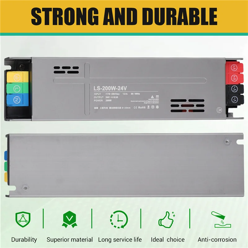 Lampa A20F-LED z powolnym włączaniem i wyłączaniem, z transformatorem, zasilacz LED, transformator oświetleniowy, sterownik ściemniania, zasilacz.