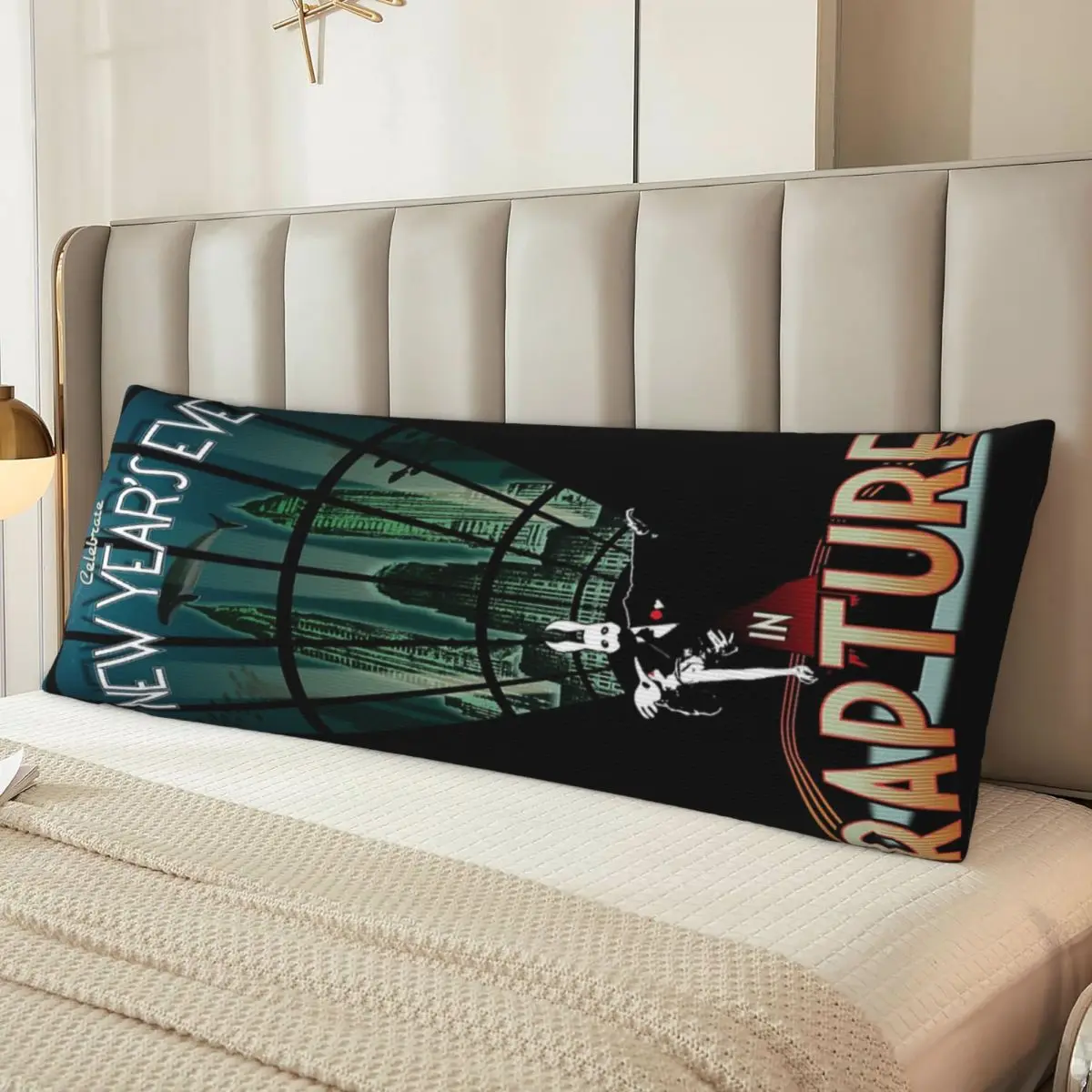 Long Body Pillowcase BioShock New Year's In Rapture 20x60in Pillow Cover Comfortable Valentine's Day Gift Customizable Patterns