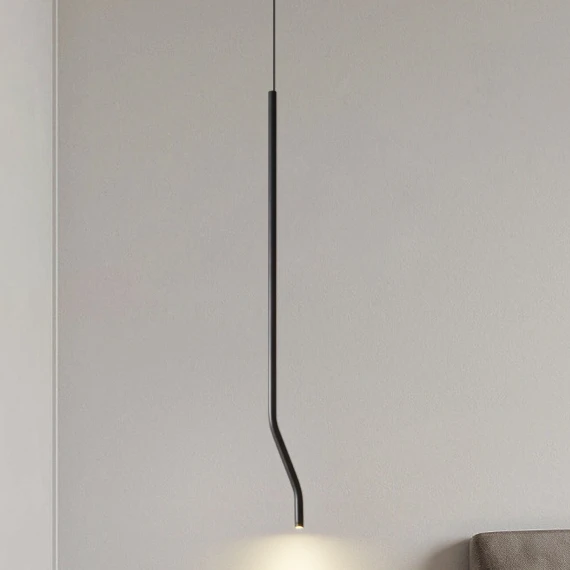 

Long Strip Pendant Lights Minimalist All Copper Chandeliers For Living Room Bedside Bedroom Bar Study Indoor Decor Lighting