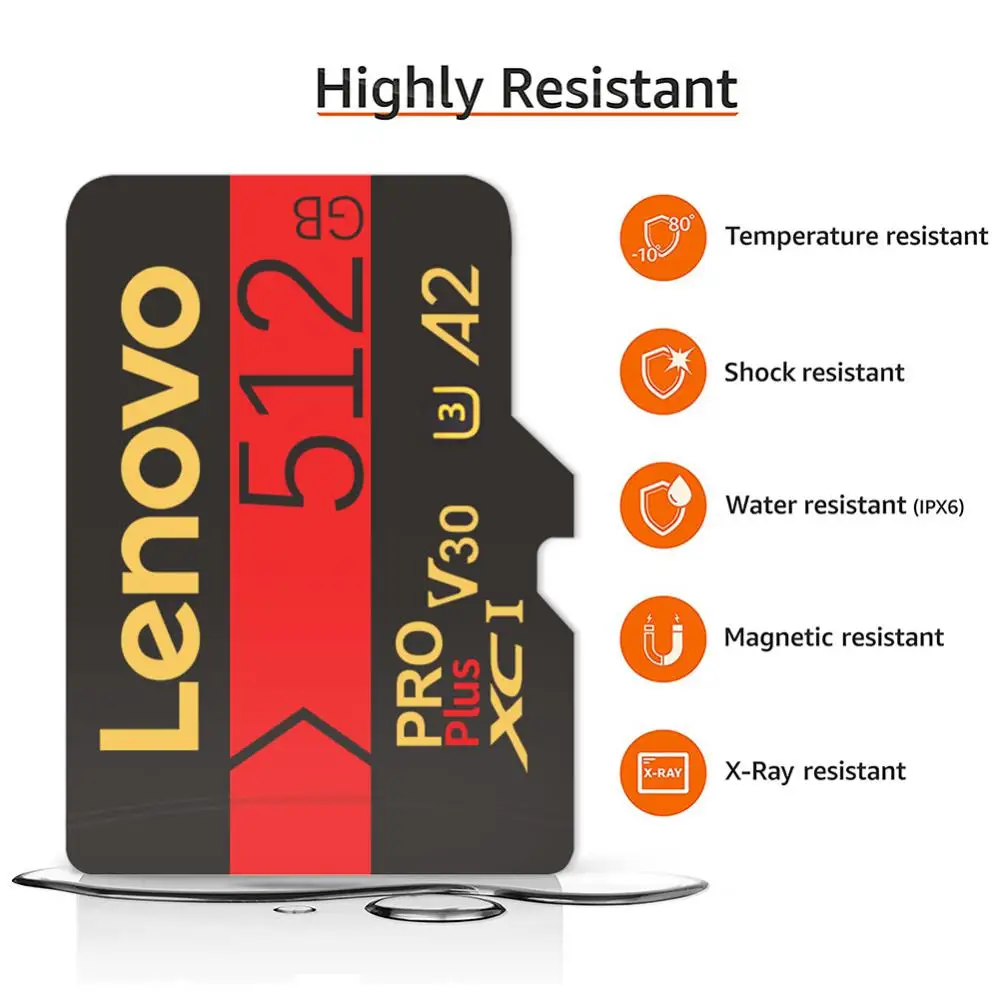 Lenovo Memory SD Cards 128GB 2TB SD Memory Card 1TB 512GB Flash Memory 256GB A2 V30 Micro TF/SD Card for tablet/Android Phone