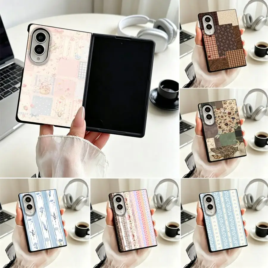 Retro Plaid Case for Samsung Galaxy 8 Z Fold8 Wide ZFold8 Ultra Z Fold 8 Phone Shell