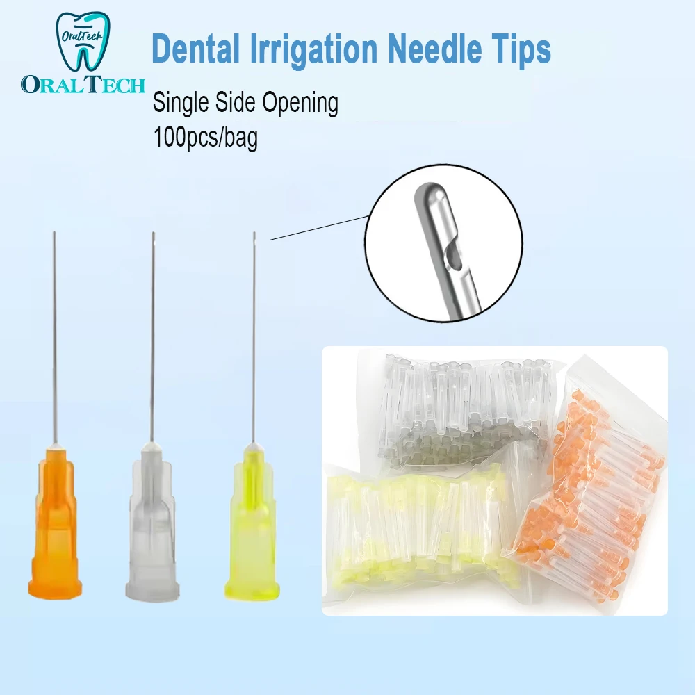 

Irrigation Needle Tip 100pcs/bag Dental Endo Root Canal Lateral Rinsing Syringe Needles Washing Single Side Opening 0.3mm Size