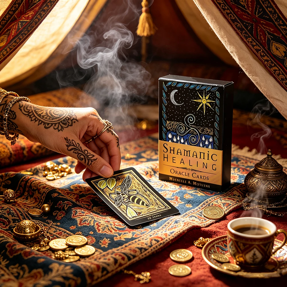 Shamanic Healing Oracle Cards Spiritual Healing Divination Oracle Deck Meditation Card Gift for Spiritual Practitioners